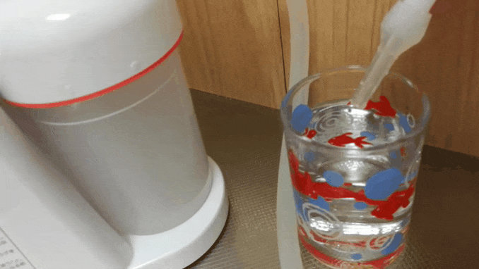 メルシーポットS-503が水を吸う動画